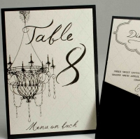 Chandelier Table card